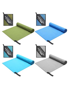 4 Toallas de Microfibra VitalCozy 60x122 cm Secado Rápido