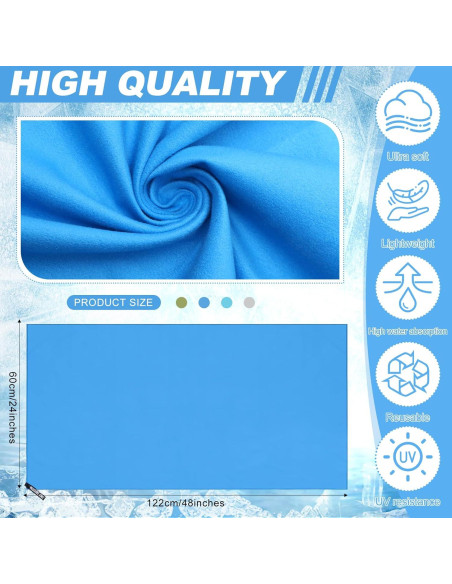 4 Toallas de Microfibra VitalCozy 60x122 cm Secado Rápido