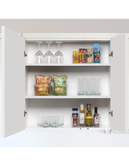 Bins de Plástico ClearSpace 4 Paquete con Divisores