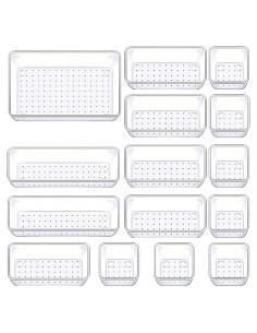 Juego de Organizadores de Cajones Manalete 15 Piezas Transparente