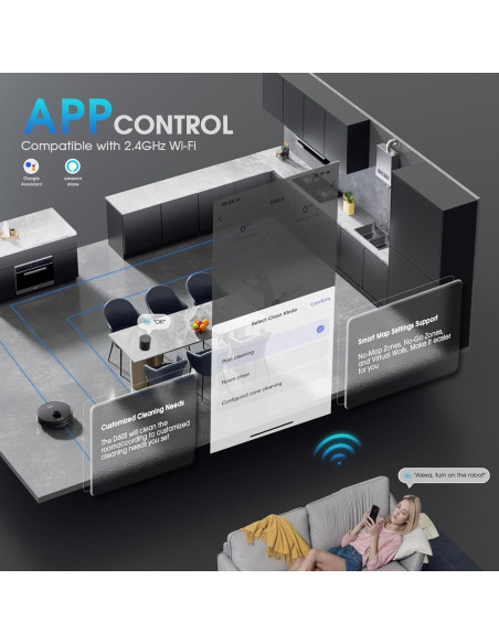 Robot Aspirador y Mopa SHELIKI D60S con Navegación LiDAR 4000Pa Robot Aspirador y Mopa SHELIKI D60S con Navegación LiDAR 4000Pa