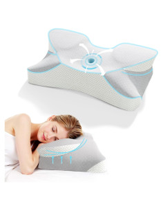 Almohada Cervical SENNOUL Espuma de Memoria 65x36cm