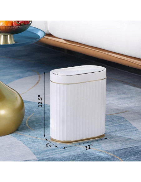 Basurero Automático ELPHECO 2 Galones Sensor Movimiento Dorado