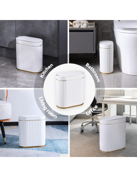 Basurero Automático ELPHECO 2 Galones Sensor Movimiento Dorado