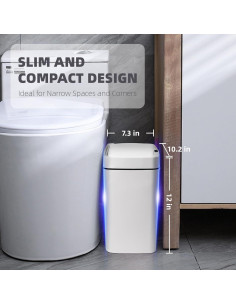 Cesto de Basura Automático CONERX 2 Paquetes 14.8L Blanco 2