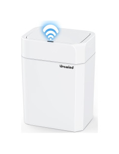 Bote de Basura Automático Lovewind 12 Litros Blanco con Sensor