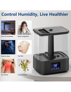 Humidificador KZF 6L Ultrasonido con Pantalla Digital y Aromaterapia 2