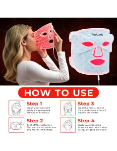 Máscara de Terapia de Luz LED RedLuma - 400 LEDs, 4 Longitudes de Onda 2