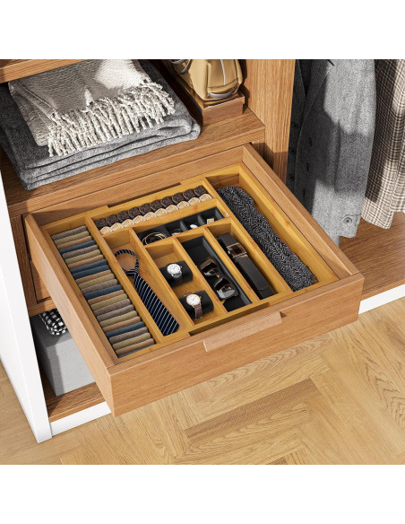 Organizador de Cajones Pipishell de Bambú Ajustable 49.8 cm
