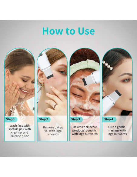 Espátula Facial QYCSL 4 en 1 - Limpieza Profunda y Exfoliación