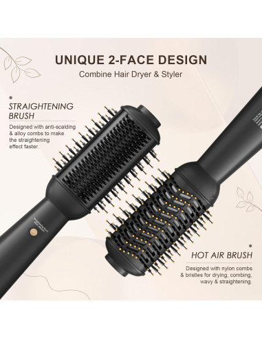 Cepillo Alisador de Cabello Tendencias de Cabello 1000W 60mm