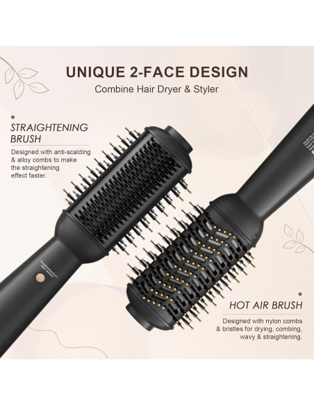 Cepillo Alisador de Cabello Tendencias de Cabello 1000W 60mm