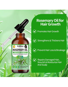Aceite de Romero ANKOOY 3 Unidades para Crecimiento Cabello 2