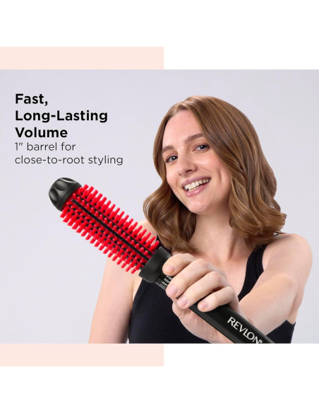 Cepillo Calentado Revlon 1" con Aceite de Coco - Rizos Brillantes