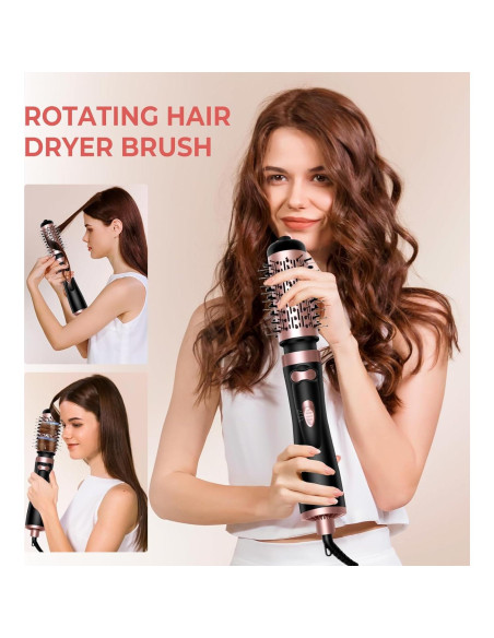 Cepillo Secador de Cabello OKWRAP 3 en 1 con 2 Cepillos 5 cm y 3.8 cm