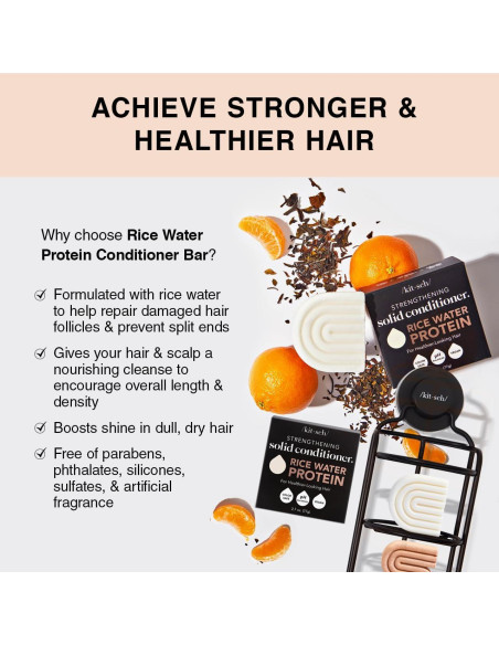 Champú y Acondicionador Sólido Kitsch Rice Water - 2 Piezas