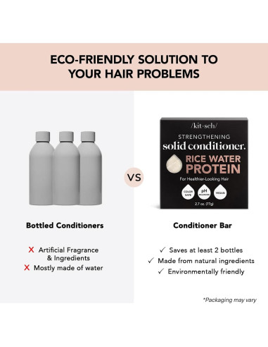 Champú y Acondicionador Sólido Kitsch Rice Water - 2 Piezas