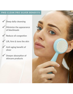 Dispositivo de Limpieza Facial PMD Belleza Limpia Pro Plata - SonicGlow 2