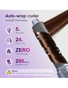 Secador de Pelo Profesional 5 en 1 Dson 1100W con Rizador Automático 2