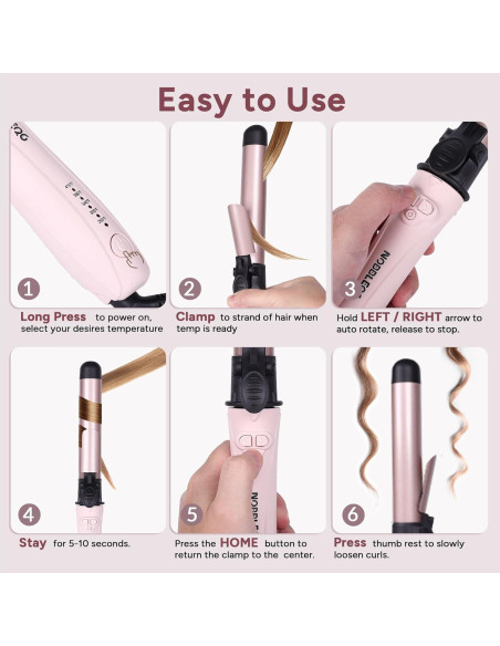 Rizador Automático de Cabello NOBBLEQG 5 Temperaturas 360