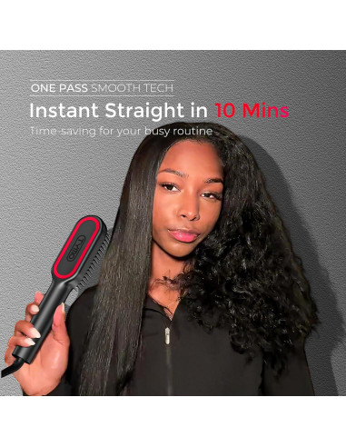 Cepillo Alisador TYMO Mini Iónico Compacto 22.86cm - Calor Rápido