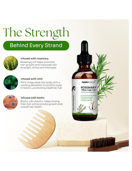 Aceite para el cabello Ferrygrow 60 ml - Romero y Menta Aceite para el cabello Ferrygrow 60 ml - Romero y Menta