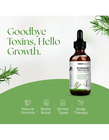 Aceite para el cabello Ferrygrow 60 ml - Romero y Menta