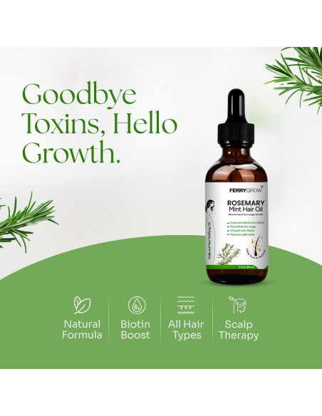 Aceite para el cabello Ferrygrow 60 ml - Romero y Menta Aceite para el cabello Ferrygrow 60 ml - Romero y Menta