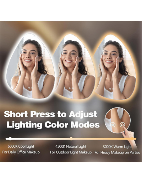 Espejo de Baño LED Irregular Niccy 71.1x50.8cm Anti-vaho