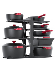 Estante Organizador de Sartenes MUDEELA 8 Niveles Ajustable