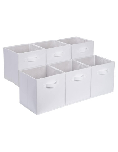 Cajas de Almacenamiento Amazon Basics 6 Piezas Tela Plegable