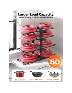 Estante Organizador de Sartenes MUDEELA 8 Niveles Ajustable 2