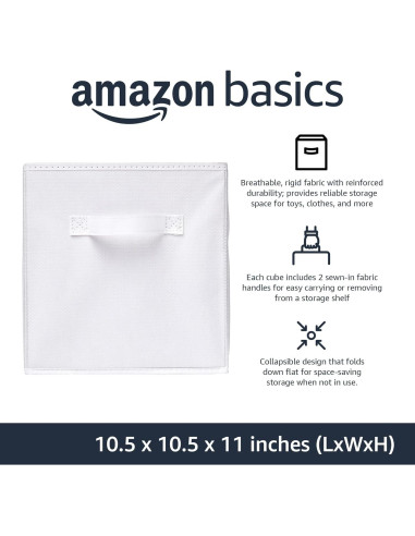 Cajas de Almacenamiento Amazon Basics 6 Piezas Tela Plegable