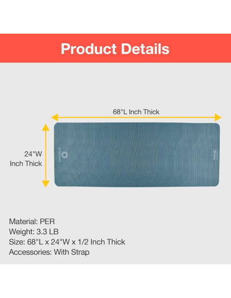 Esterilla de Yoga Primasole 10 mm Antideslizante Verde y Negro