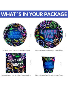 Decoraciones de Fiesta Laser Tag Xenorik para 24 Invitados 2