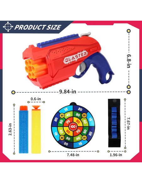 Paquete 2 Pistolas Nerf RLZHLYC + 80 Dardos Espuma