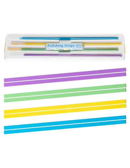 Kit de Tiras de Pulido Dental DANTICY 80 Piezas 15.24 cm