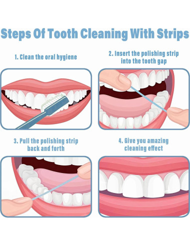 Kit de Tiras de Pulido Dental DANTICY 80 Piezas 15.24 cm