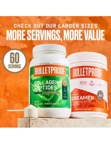 Colágeno en polvo Bulletproof 500g sin sabor para piel y huesos
