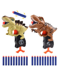 Paquete de 2 Pistolas de Dinosaurio Happitry con Dardos
