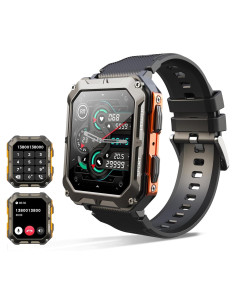 Reloj Inteligente YoimJoyFun Resistente IP68 1.83" Naranja