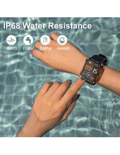 Reloj Inteligente YoimJoyFun Resistente IP68 1.83" Naranja 2