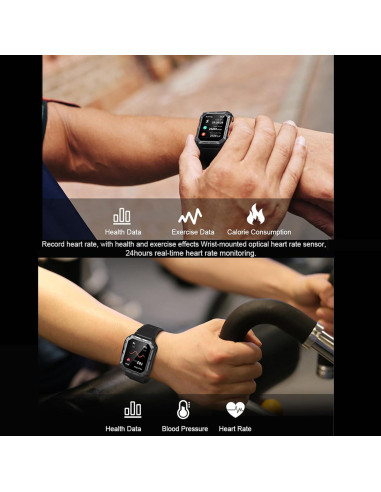 Reloj Inteligente YoimJoyFun Resistente IP68 1.83" Naranja