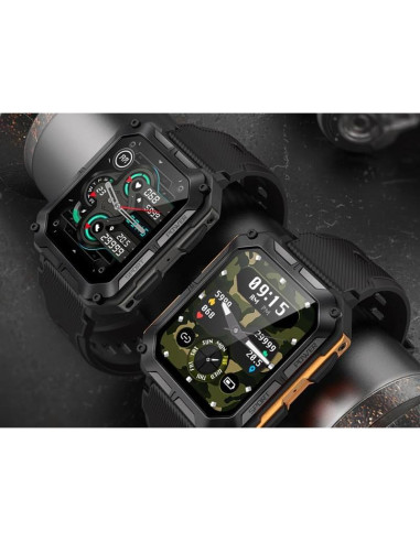 Reloj Inteligente YoimJoyFun Resistente IP68 1.83" Naranja