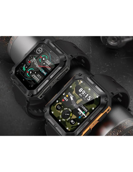 Reloj Inteligente YoimJoyFun Resistente IP68 1.83" Naranja