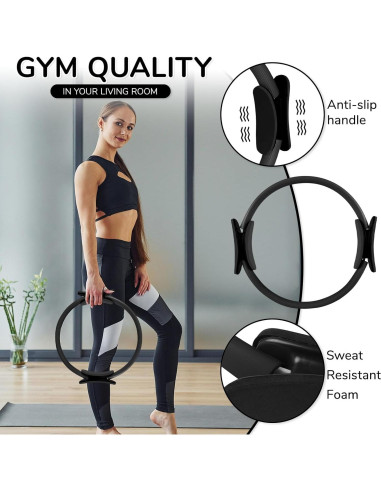 Conjunto de Anillos de Pilates TOPZGLEEY - 35.56 cm, 5 Bandas