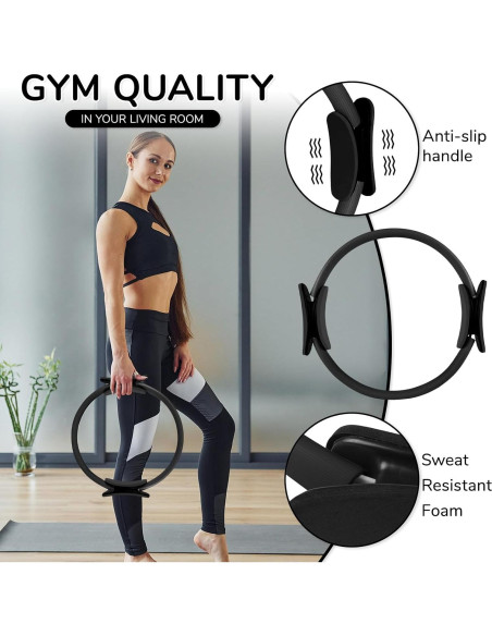Conjunto de Anillos de Pilates TOPZGLEEY - 35.56 cm, 5 Bandas