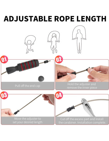 Cuerda de Salto Ajustable TOFEER 2Pack con Mangos de Espuma