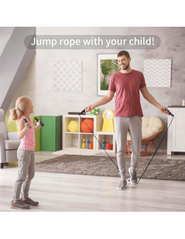 Cuerda de Salto Ajustable TOFEER 2Pack con Mangos de Espuma