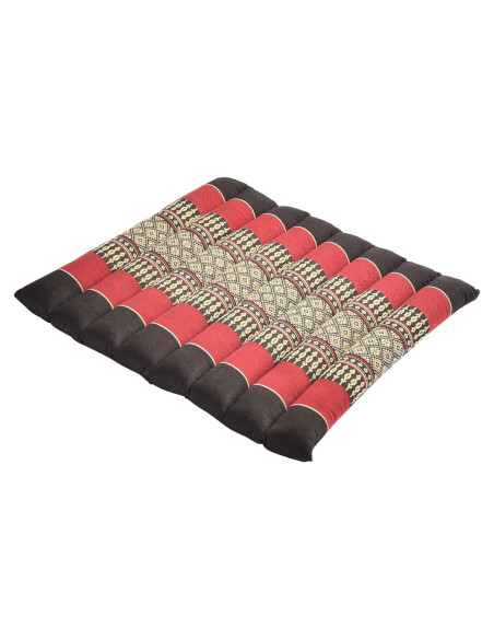 Cojín enrollable Zafuko negro y rojo de kapok orgánico 0.5 kg